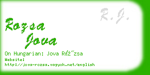 rozsa jova business card